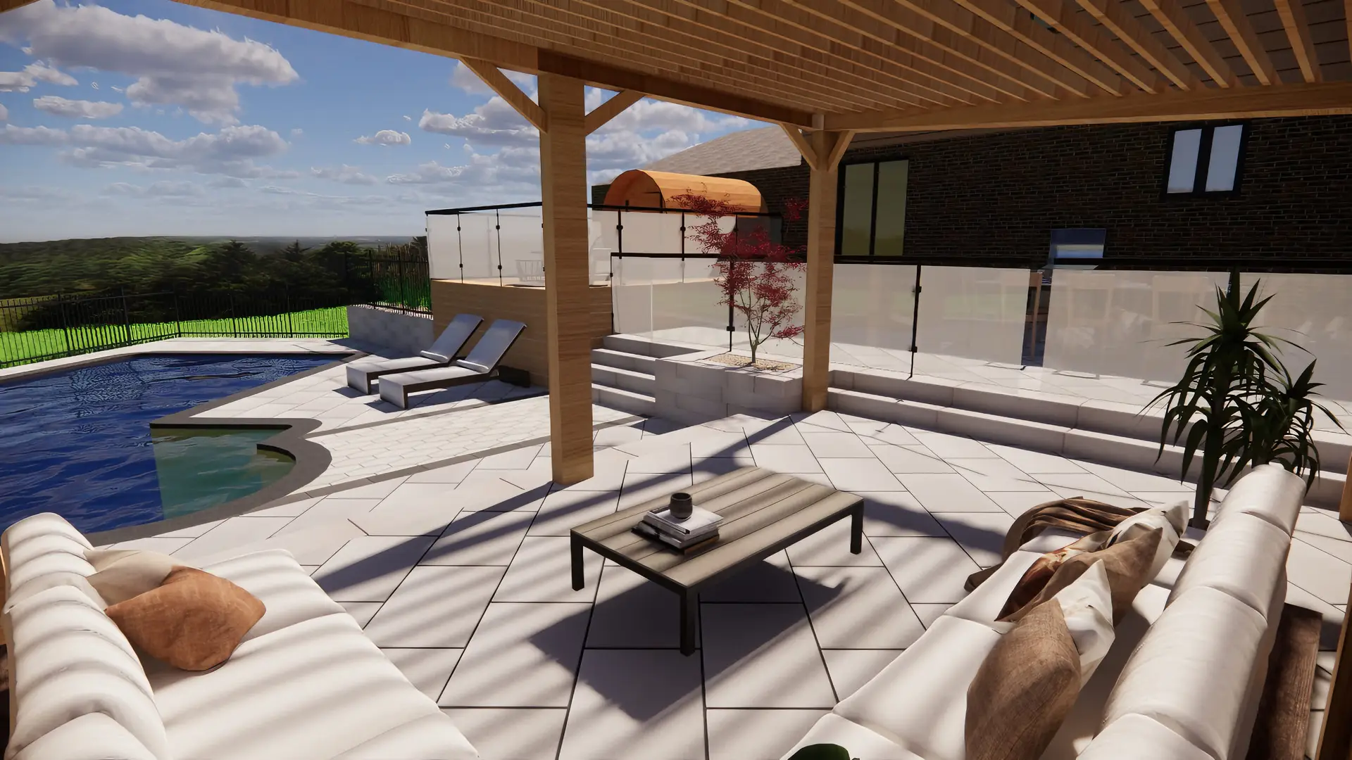 terrasse pave piscine quebec